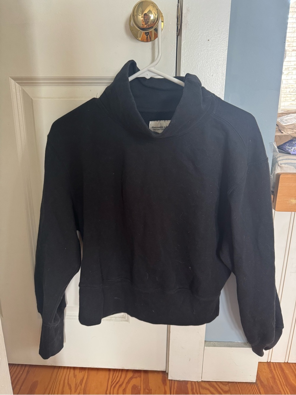 Black Women's cowl Neck sweatshirt
